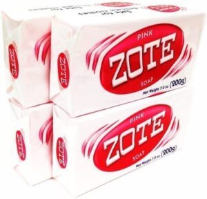 Zote soap bars stacked on top of each other