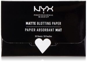NYX Matte blotting paper packaging 